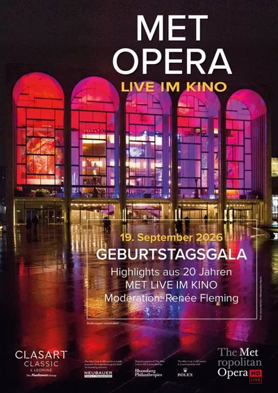 Poster für den Film Met Opera 2026/27: GEBURTSTAGSGALA - 20 Jahre Met live im Kino