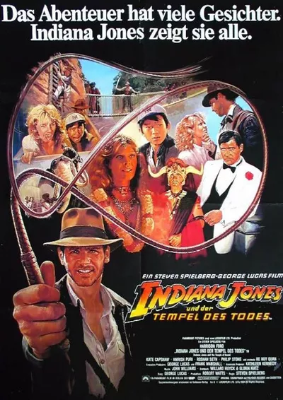 Poster für den Film Indiana Jones und der Tempel des Todes (70mm. deutsch)
